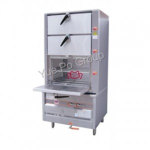 香港富利FLAME-MATE  ESC-3HD 天然氣環(huán)保三門(mén)蒸柜(電磁安全掣)