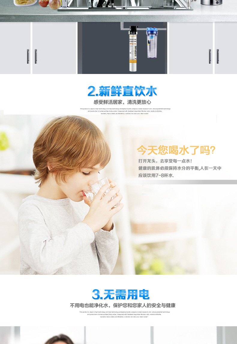 美國(guó)愛(ài)惠浦商用家用廚房?jī)羲畽C(jī)餐飲咖啡奶茶店過(guò)濾器7FC-S凈水器