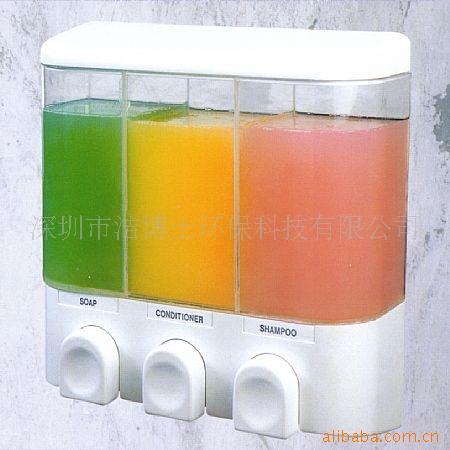 廠家批發三頭手動皂液器，給液機，酒店/賓館/物業洗手液盒。