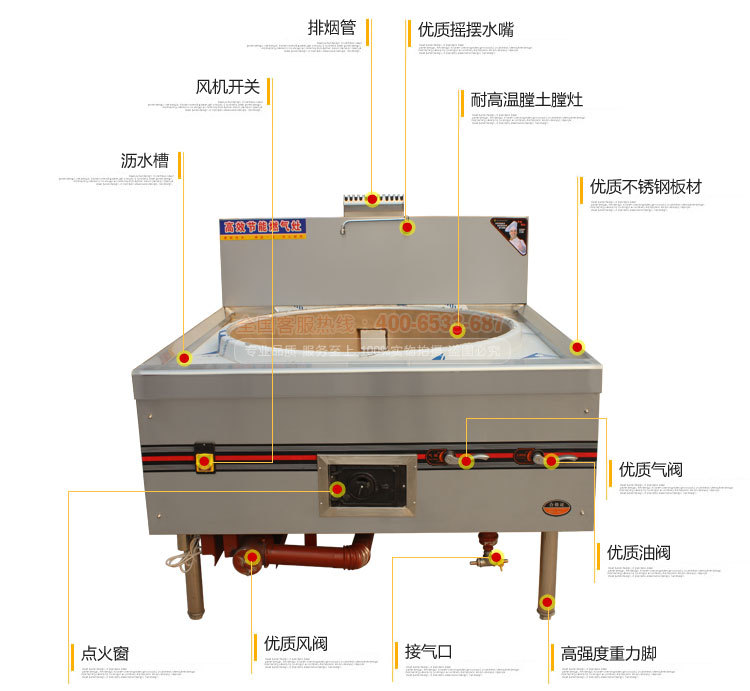 商用大鍋灶 廚房液化氣灶 生物油甲醇灶臺(tái) 燃?xì)庠顝S家直銷