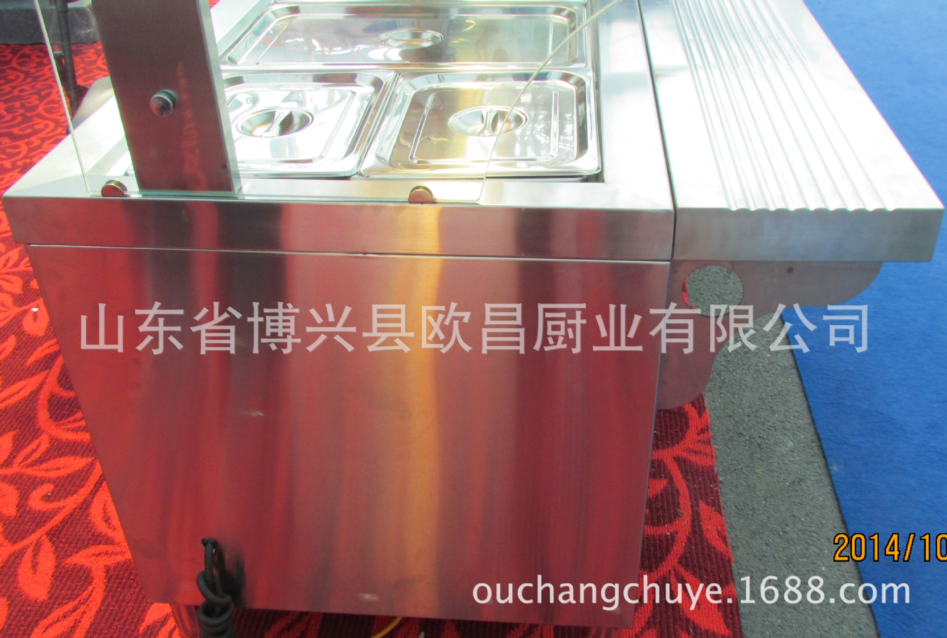 供應(yīng)不銹鋼保溫快餐售飯臺 早餐車 保溫玻璃售飯車 小菜保溫餐車